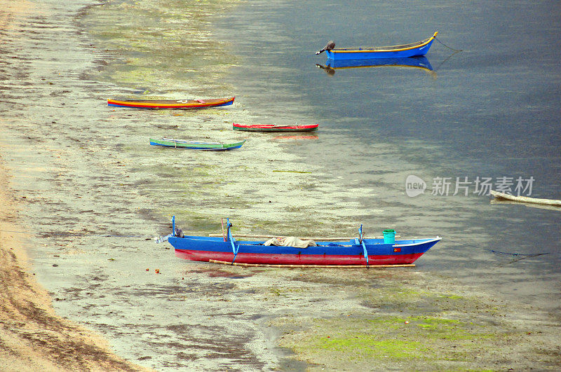 东帝汶Pasir Putih海滩:渔船